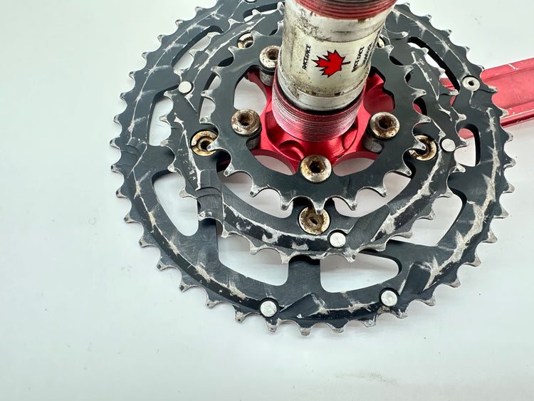 Race Face Forged Triple MTB Crankset 175 W/ BB RED