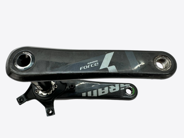Bicycle crankset with 'Sram Force' branding on a white background