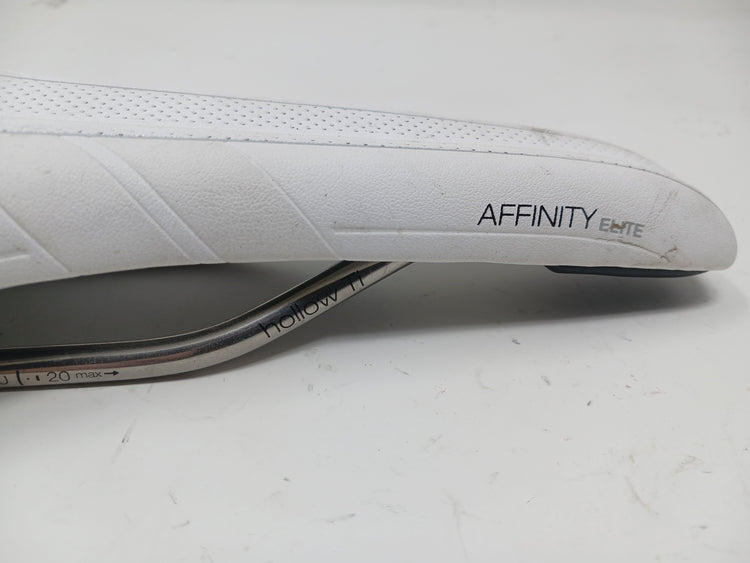 Bontrager Affinity Elite Saddle (155mm, Hollow Titanium Rails, White)