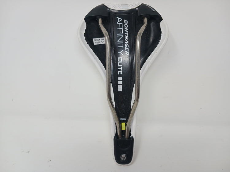 Bontrager Affinity Elite Saddle (155mm, Hollow Titanium Rails, White)
