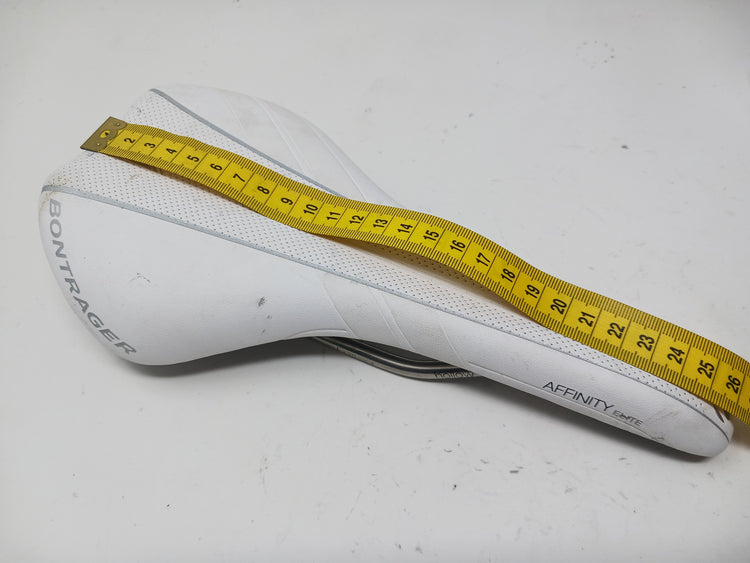 Bontrager Affinity Elite Saddle (155mm, Hollow Titanium Rails, White)