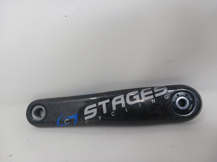 Stages Carbon GXP Left Power Meter Crank Arm 175mm MTB (Bluetooth / ANT+) Blue