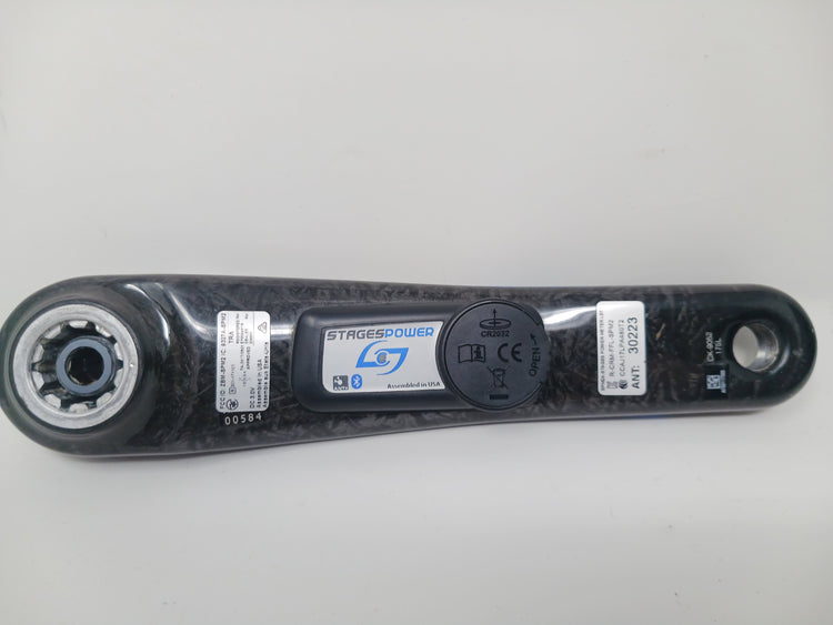 Stages Carbon GXP Left Power Meter Crank Arm 175mm MTB (Bluetooth / ANT+) Blue