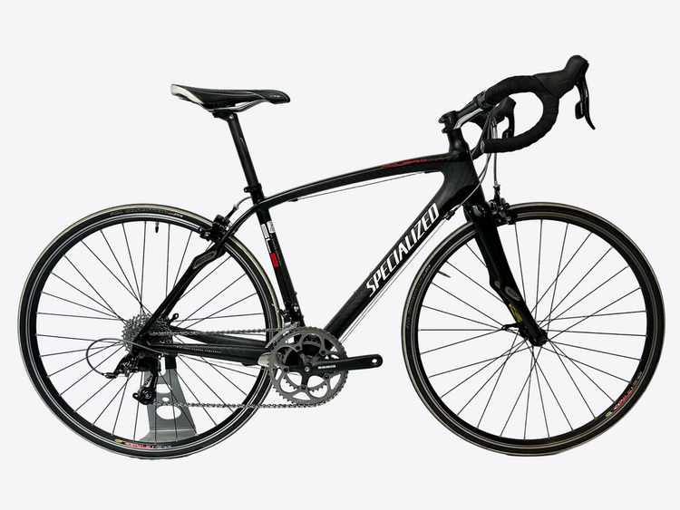 Black Specialized bicycle on a white background