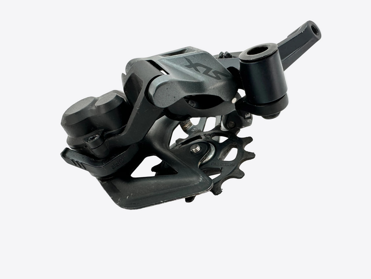 Bicycle gear mechanism on a white background