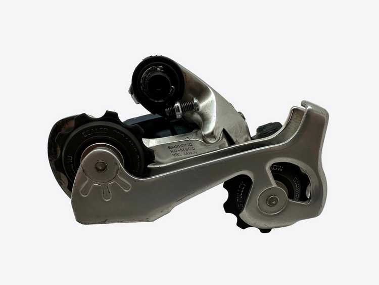 Bicycle gear mechanism on a white background