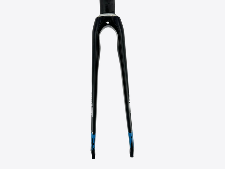 Black bicycle fork on a white background