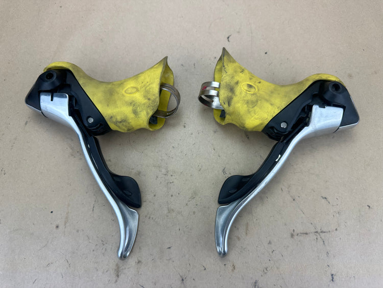 Shimano Ultegra 6600 Shifters 2x10 Yellow Hoods