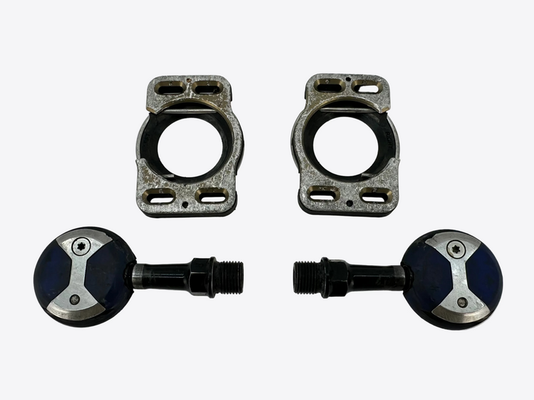 SpeedPlay Zero Clipless Pedals with Cleats Stainless Blue