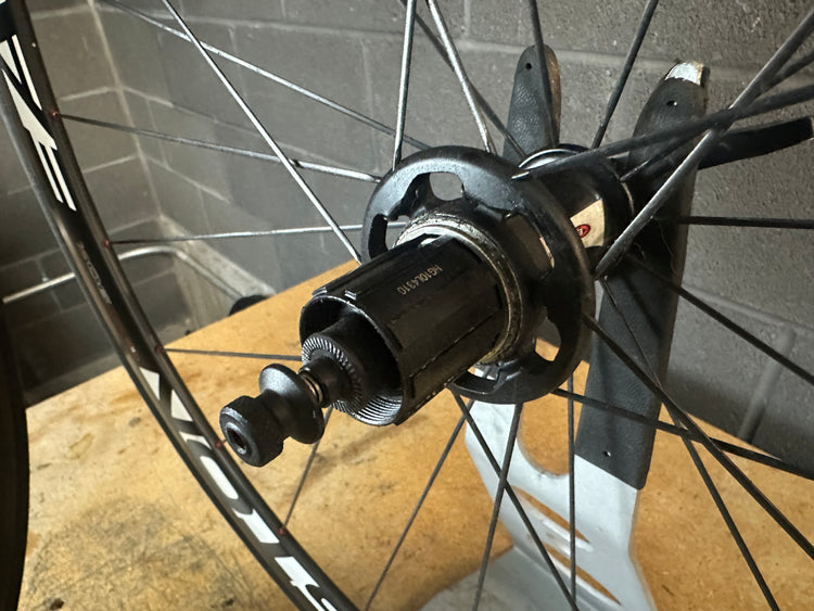 Mismatched Carbon Aero Wheelset Enve Easton QR Rim Brake