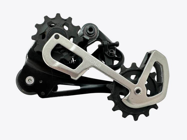 Bicycle gear mechanism on a white background