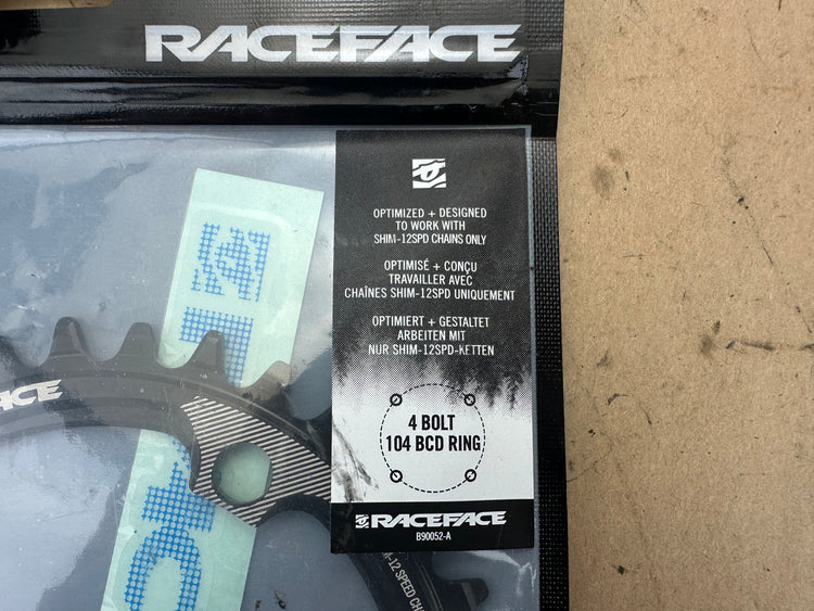 Race Face 1x Chainring Shimano 12 Speed 34T 104BCD