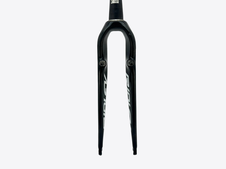 Black bicycle fork on a white background