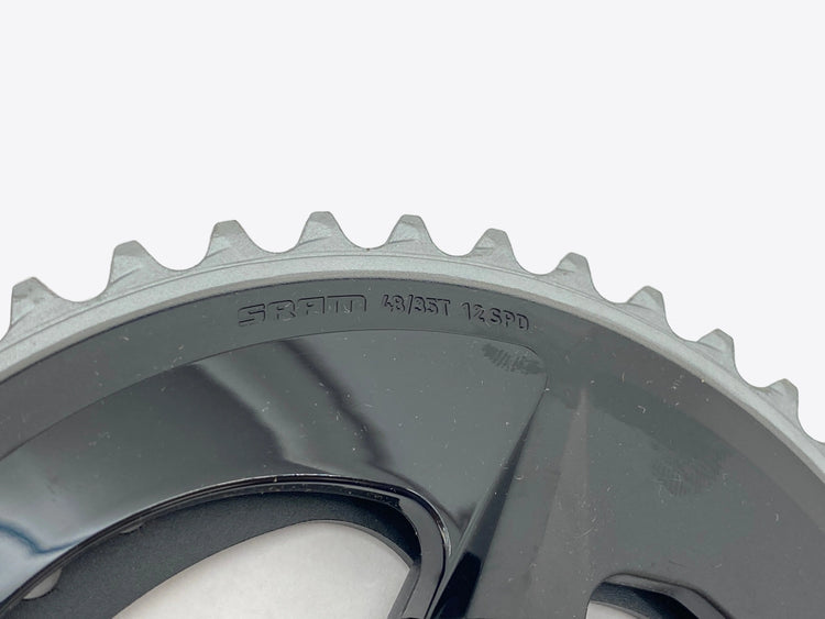 front close up of the chainring