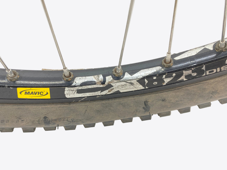scratched decal on rear rim