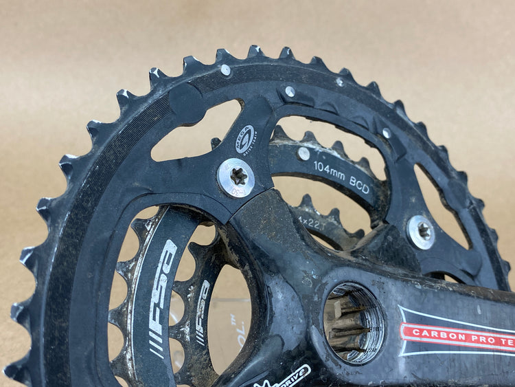 FSA Carbon Pro Team Triple Crankset 175mm 104/64
