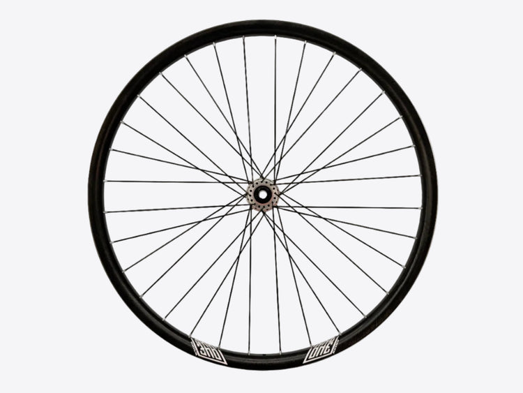 carbon wheel with silver hub