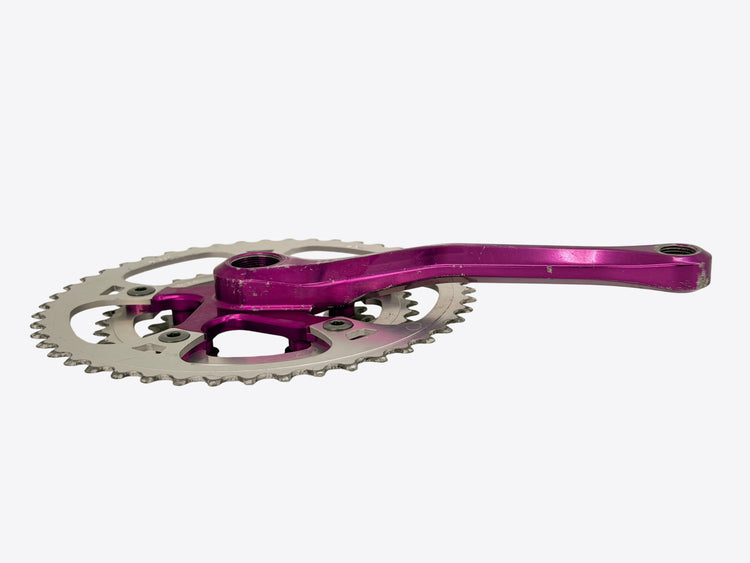 purple anodized crank side view