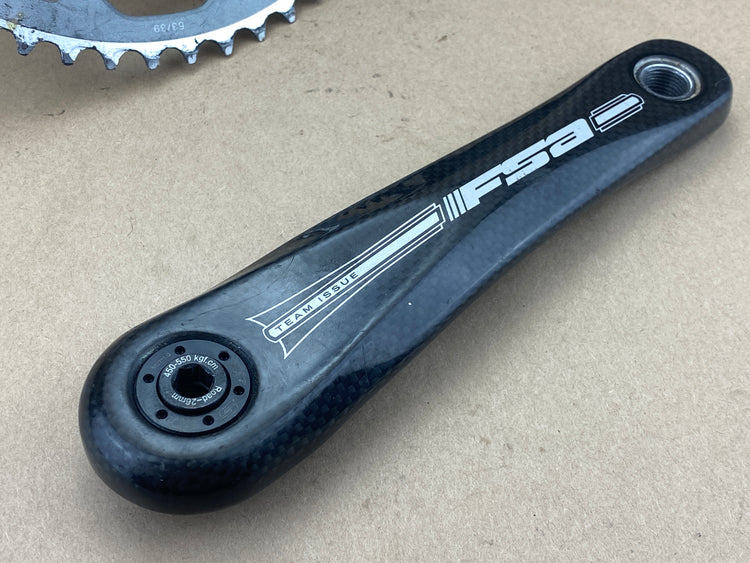 FSA Team Issue Carbon Double 130bcd Crankset 170mm 53/39t