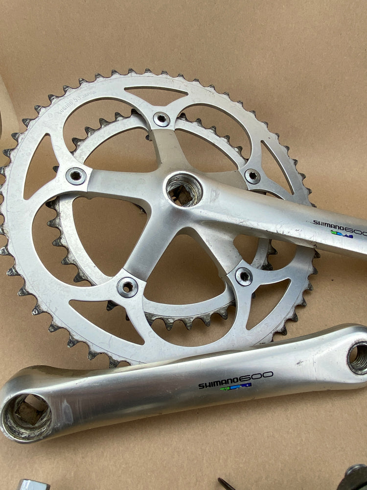 Shimano 600 FC-6400 Tri Color Groupset Downtube Shifter
