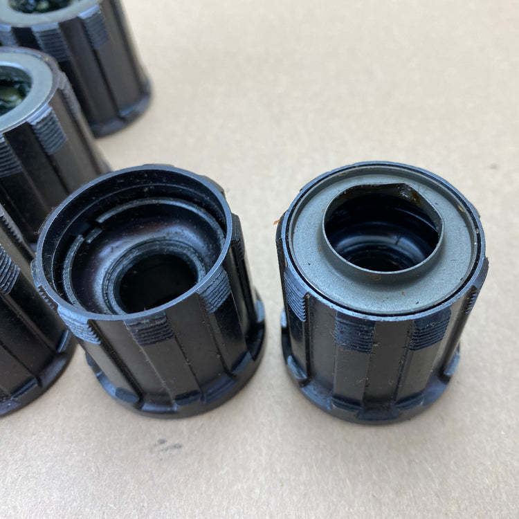 top view of two freehub bodies