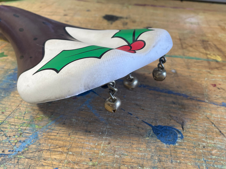 Fabric Holiday Bicycle Saddle