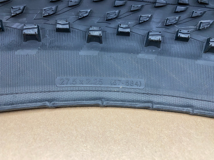 view of the tire size