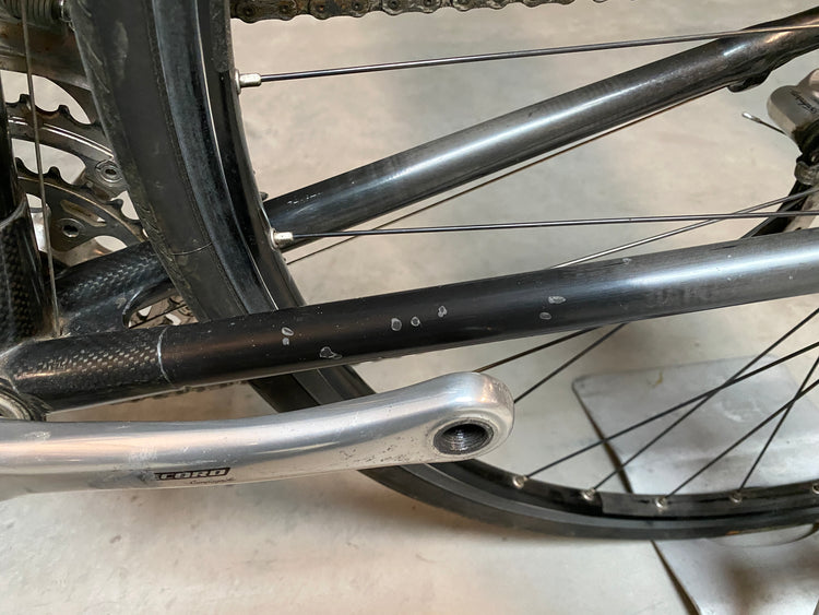 chips on the left chainstay