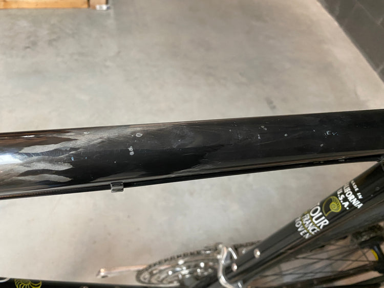 some scratches on the top tube