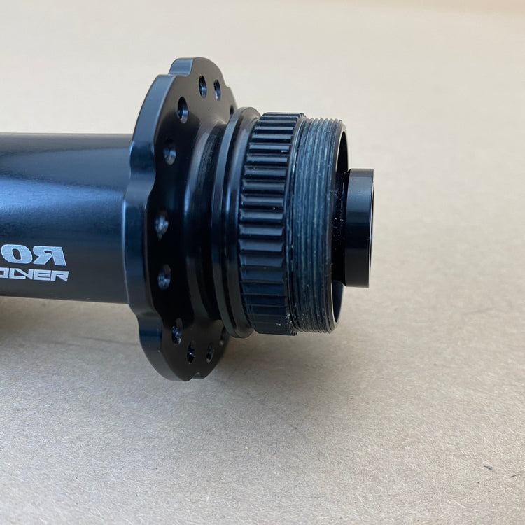 close up of the brake mount threads