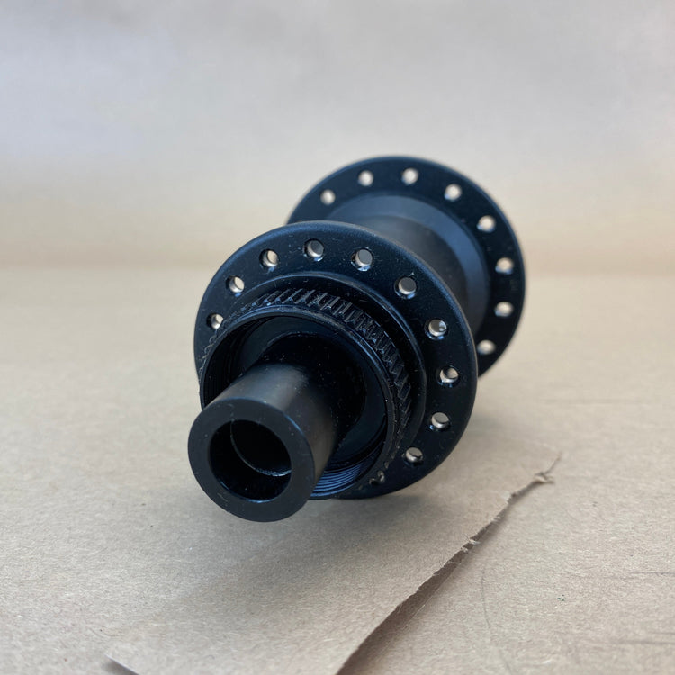 close up of the rear rotor mount and axle end