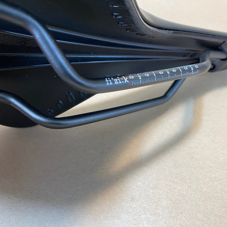 close up of the saddle rails