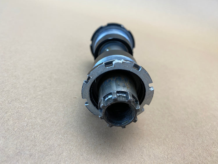 close up of the right bottom bracket end