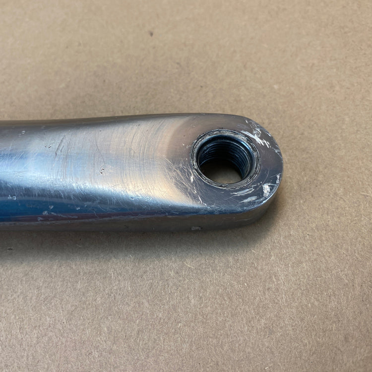 view of the left pedal threads