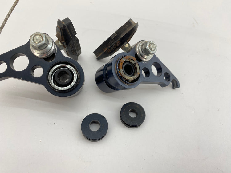 close up of the rear brake