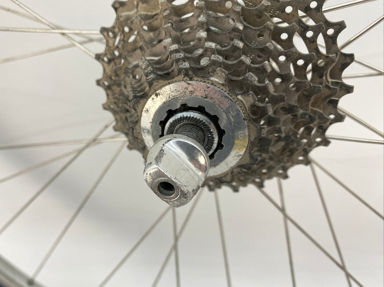 scratches on the threaded skewer end