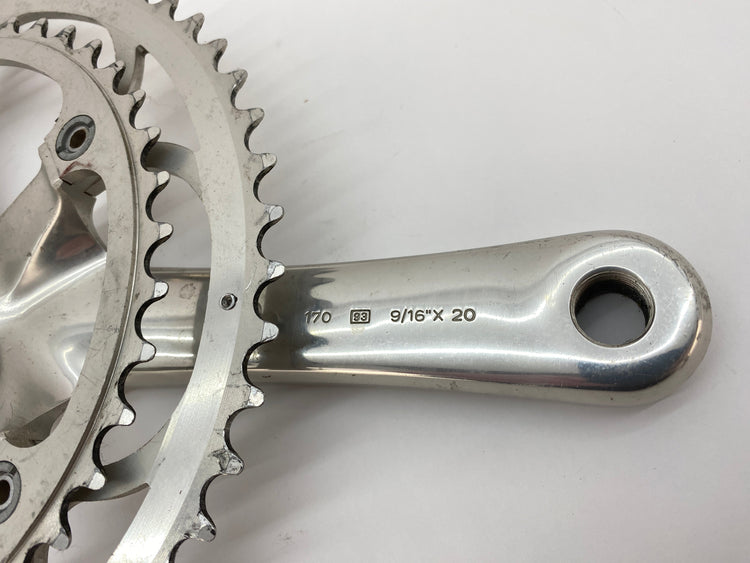 close up of the crank arm size