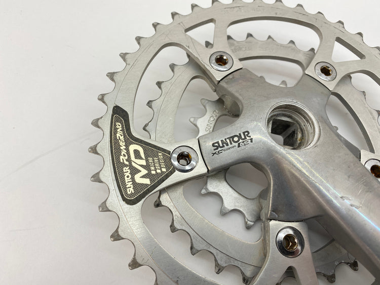 close up of the crankset label