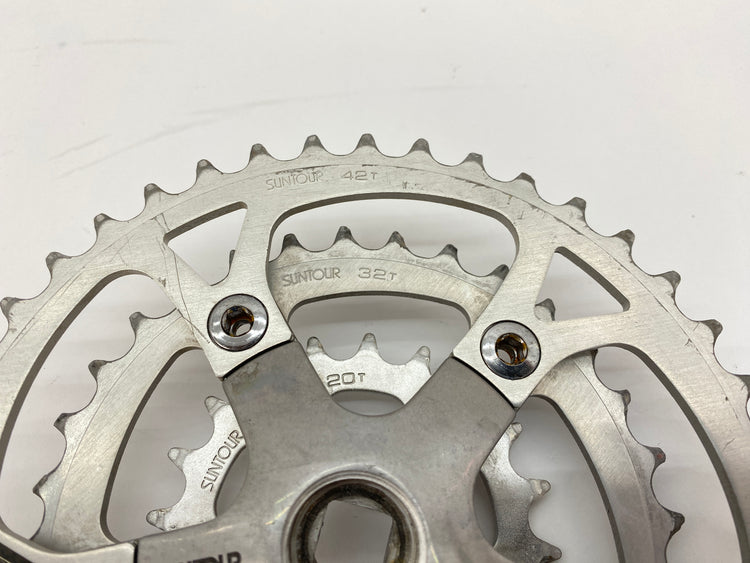 close up of the chainrings