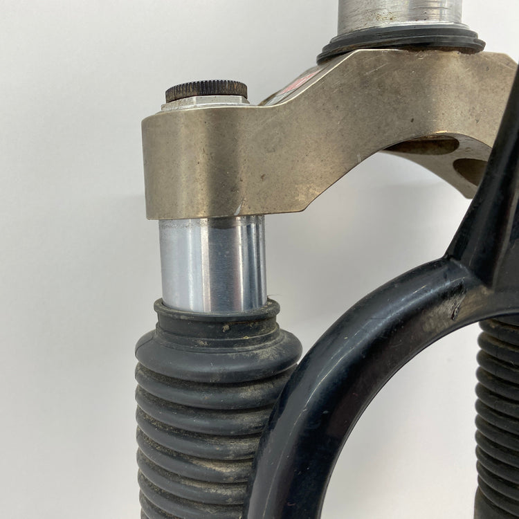 close up of one stanchion tube