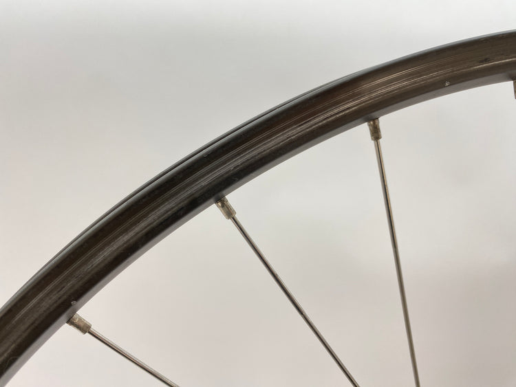 close up of the front brake track