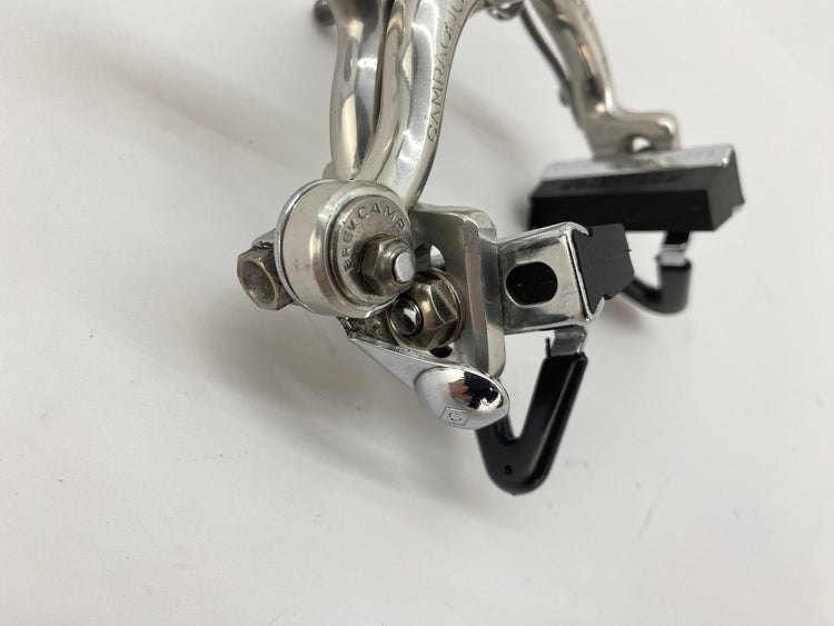 close up of the rear brake cable clamp