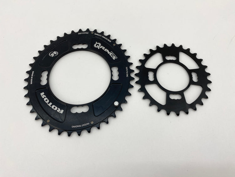 main view of the chainrings
