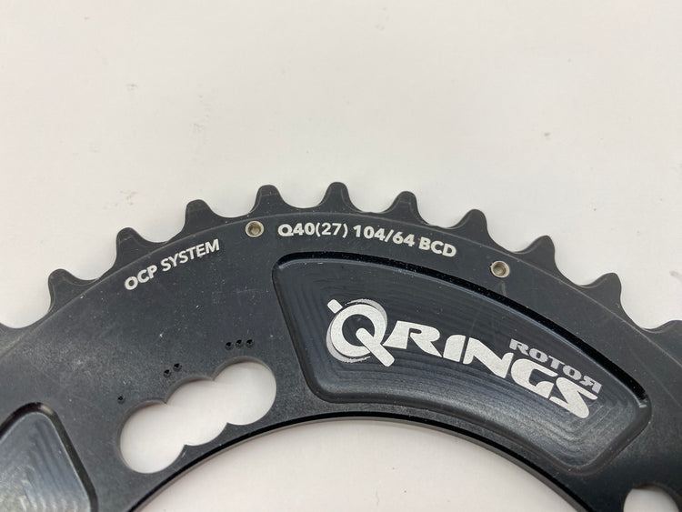 close up of the chainring size