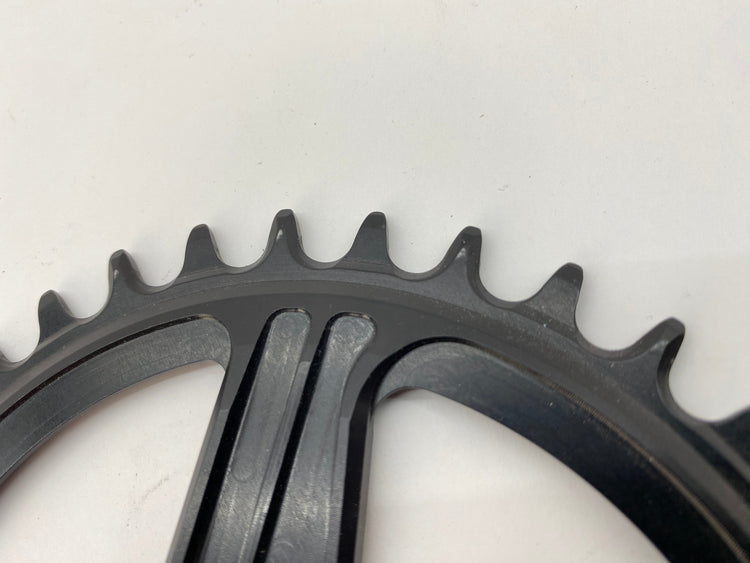 barely visible marks on chainring teeth