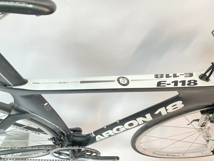 view of the top tube and model name