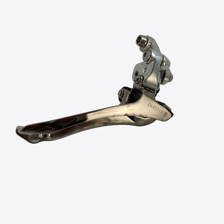close up of the front derailleur