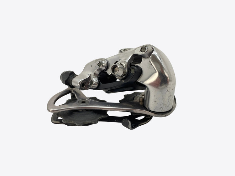 underside view of the rear derailleur