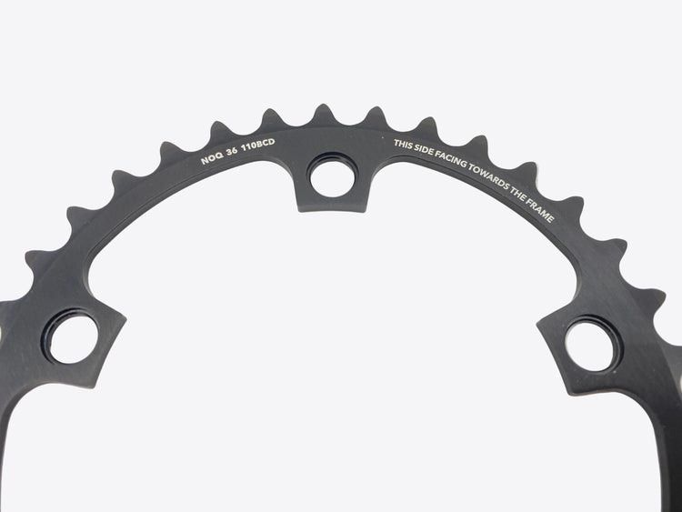 close up of the chainring