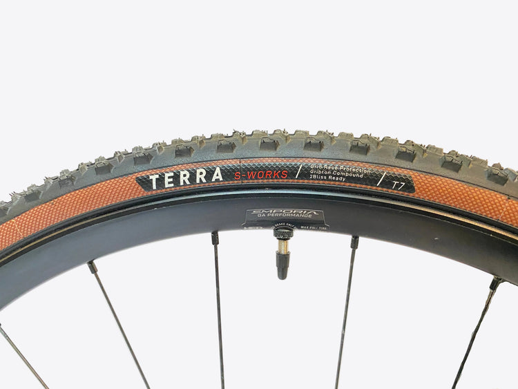 view of the tire label
